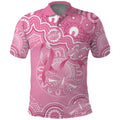 Australia Indigenous Polo Shirt Pink Ribbon Breast Cancer Butterfly Aboriginal - Aussie Hoodie