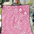 Australia Indigenous Quilt Pink Ribbon Breast Cancer Butterfly Aboriginal - Aussie Hoodie