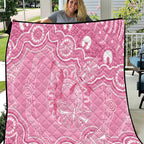 Australia Indigenous Quilt Pink Ribbon Breast Cancer Butterfly Aboriginal - Aussie Hoodie