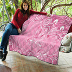 Australia Indigenous Quilt Pink Ribbon Breast Cancer Butterfly Aboriginal - Aussie Hoodie