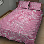 Australia Indigenous Quilt Bed Set Pink Ribbon Breast Cancer Butterfly Aboriginal - Aussie Hoodie