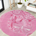 Australia Indigenous Round Carpet Pink Ribbon Breast Cancer Butterfly Aboriginal - Aussie Hoodie