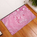 Australia Indigenous Rubber Doormat Pink Ribbon Breast Cancer Butterfly Aboriginal - Aussie Hoodie
