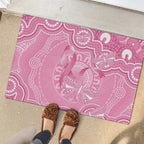 Australia Indigenous Rubber Doormat Pink Ribbon Breast Cancer Butterfly Aboriginal - Aussie Hoodie