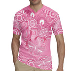 Australia Indigenous Rugby Jersey Pink Ribbon Breast Cancer Butterfly Aboriginal - Aussie Hoodie