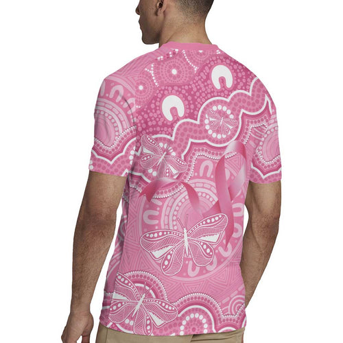 Australia Indigenous Rugby Jersey Pink Ribbon Breast Cancer Butterfly Aboriginal - Aussie Hoodie