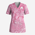 Australia Indigenous Scrub Top Pink Ribbon Breast Cancer Butterfly Aboriginal - Aussie Hoodie