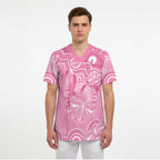 Australia Indigenous Scrub Top Pink Ribbon Breast Cancer Butterfly Aboriginal - Aussie Hoodie