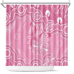 Australia Indigenous Shower Curtain Pink Ribbon Breast Cancer Butterfly Aboriginal - Aussie Hoodie