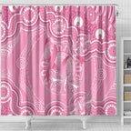 Australia Indigenous Shower Curtain Pink Ribbon Breast Cancer Butterfly Aboriginal - Aussie Hoodie