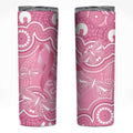 Australia Indigenous Skinny Tumbler Pink Ribbon Breast Cancer Butterfly Aboriginal - Aussie Hoodie