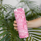 Australia Indigenous Skinny Tumbler Pink Ribbon Breast Cancer Butterfly Aboriginal - Aussie Hoodie