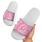 Australia Indigenous Slide Sandals Pink Ribbon Breast Cancer Butterfly Aboriginal - Aussie Hoodie