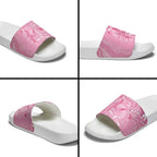 Australia Indigenous Slide Sandals Pink Ribbon Breast Cancer Butterfly Aboriginal - Aussie Hoodie