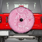 Australia Indigenous Spare Tire Cover Pink Ribbon Breast Cancer Butterfly Aboriginal - Aussie Hoodie