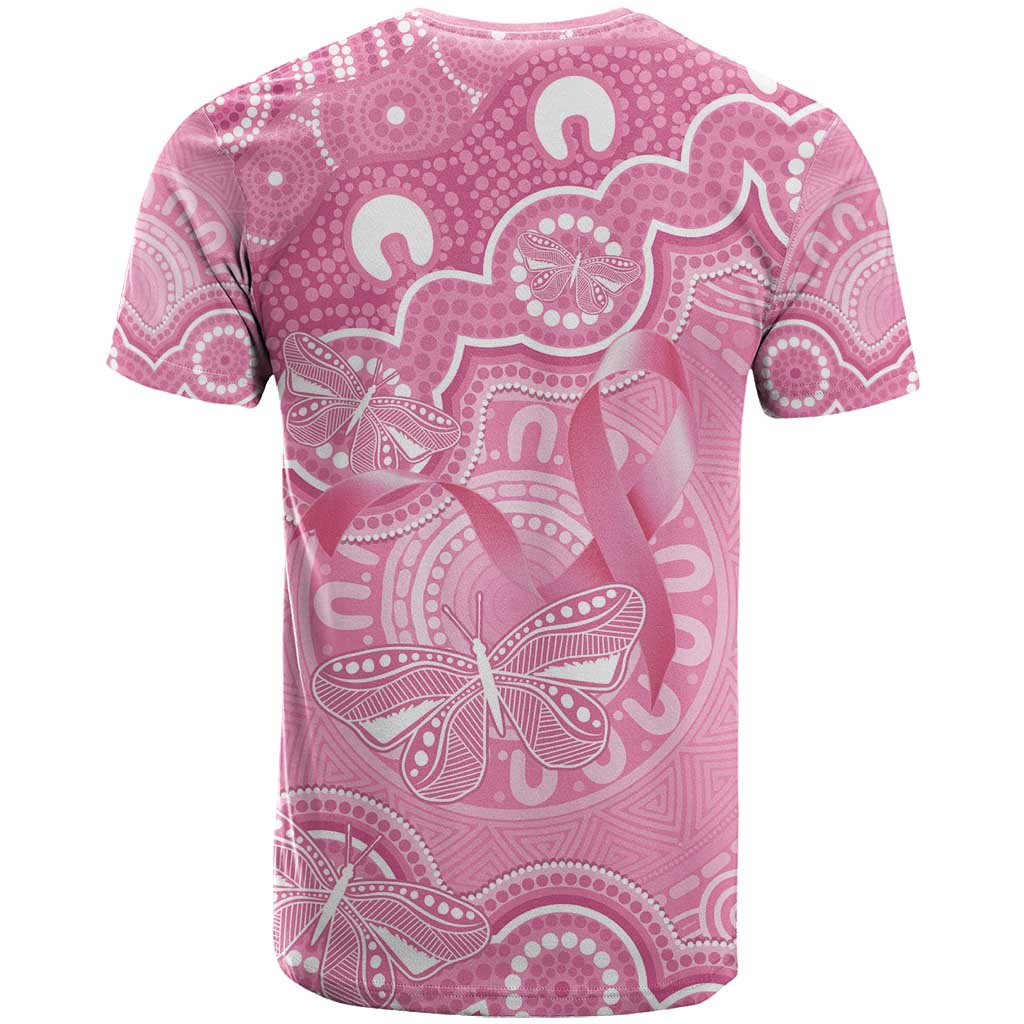 Australia Indigenous T Shirt Pink Ribbon Breast Cancer Butterfly Aboriginal - Aussie Hoodie