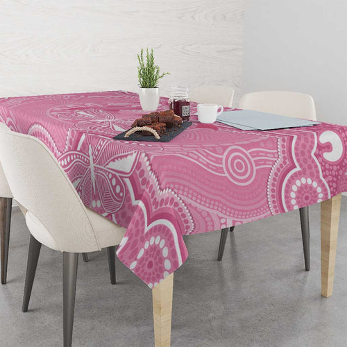 Australia Indigenous Tablecloth Pink Ribbon Breast Cancer Butterfly Aboriginal - Aussie Hoodie