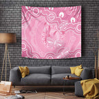 Australia Indigenous Tapestry Pink Ribbon Breast Cancer Butterfly Aboriginal - Aussie Hoodie