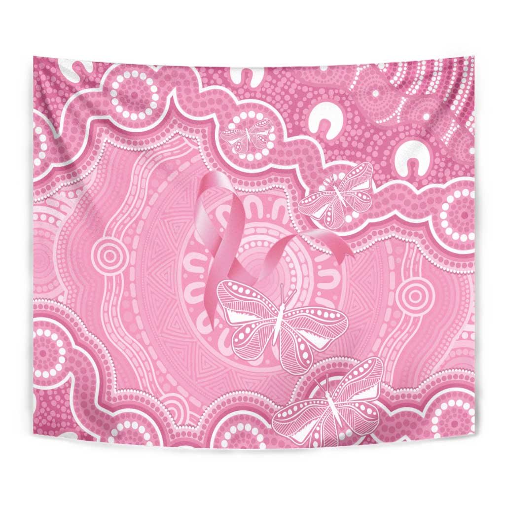 Australia Indigenous Tapestry Pink Ribbon Breast Cancer Butterfly Aboriginal - Aussie Hoodie