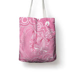 Australia Indigenous Tote Bag Pink Ribbon Breast Cancer Butterfly Aboriginal - Aussie Hoodie