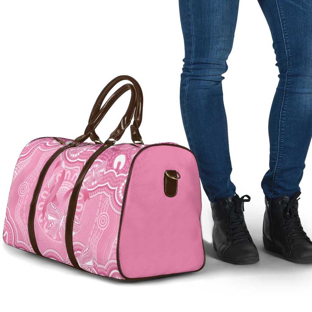 Australia Indigenous Travel Bag Pink Ribbon Breast Cancer Butterfly Aboriginal - Aussie Hoodie