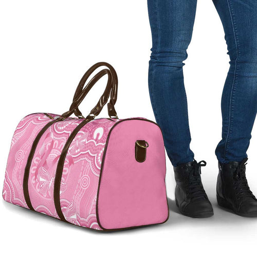 Australia Indigenous Travel Bag Pink Ribbon Breast Cancer Butterfly Aboriginal - Aussie Hoodie