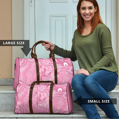 Australia Indigenous Travel Bag Pink Ribbon Breast Cancer Butterfly Aboriginal - Aussie Hoodie