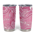 Australia Indigenous Tumbler Cup Pink Ribbon Breast Cancer Butterfly Aboriginal - Aussie Hoodie