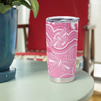 Australia Indigenous Tumbler Cup Pink Ribbon Breast Cancer Butterfly Aboriginal - Aussie Hoodie
