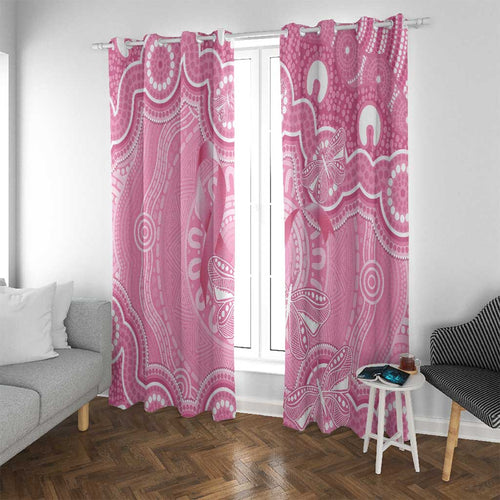 Australia Indigenous Window Curtain Pink Ribbon Breast Cancer Butterfly Aboriginal - Aussie Hoodie