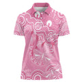 Australia Indigenous Women Polo Shirt Pink Ribbon Breast Cancer Butterfly Aboriginal - Aussie Hoodie