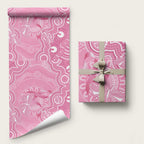 Australia Indigenous Wrapping Paper Pink Ribbon Breast Cancer Butterfly Aboriginal - Aussie Hoodie