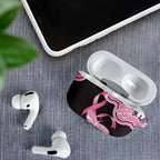 Australia Indigenous AirPods Case Pink Ribbon Breast Cancer Butterfly Aboriginal Black - Aussie Hoodie