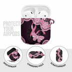 Australia Indigenous AirPods Case Pink Ribbon Breast Cancer Butterfly Aboriginal Black - Aussie Hoodie