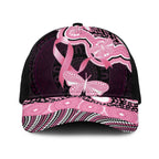 Australia Indigenous Baseball Net Cap Pink Ribbon Breast Cancer Butterfly Aboriginal Black - Aussie Hoodie