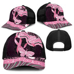 Australia Indigenous Baseball Net Cap Pink Ribbon Breast Cancer Butterfly Aboriginal Black - Aussie Hoodie