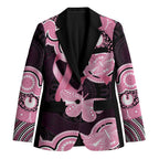 Australia Indigenous Blazer Pink Ribbon Breast Cancer Butterfly Aboriginal Black - Aussie Hoodie