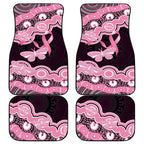 Australia Indigenous Car Mats Pink Ribbon Breast Cancer Butterfly Aboriginal Black - Aussie Hoodie