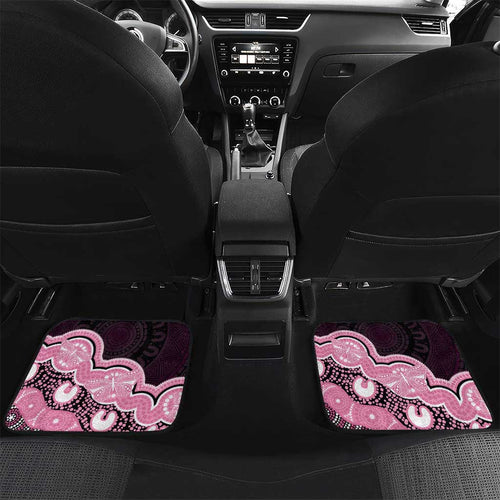 Australia Indigenous Car Mats Pink Ribbon Breast Cancer Butterfly Aboriginal Black - Aussie Hoodie