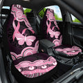 Australia Indigenous Car Seat Cover Pink Ribbon Breast Cancer Butterfly Aboriginal Black - Aussie Hoodie