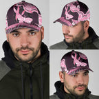 Australia Indigenous Classic Cap Pink Ribbon Breast Cancer Butterfly Aboriginal Black - Aussie Hoodie