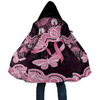 Australia Indigenous Cloak Pink Ribbon Breast Cancer Butterfly Aboriginal Black - Aussie Hoodie