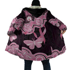 Australia Indigenous Cloak Pink Ribbon Breast Cancer Butterfly Aboriginal Black - Aussie Hoodie