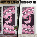Australia Indigenous Door Cover Pink Ribbon Breast Cancer Butterfly Aboriginal Black - Aussie Hoodie