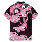 Australia Indigenous Family Matching Long Sleeve Bodycon Dress and Hawaiian Shirt Pink Ribbon Breast Cancer Butterfly Aboriginal Black - Aussie Hoodie