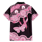 Australia Indigenous Family Matching Mermaid Dress and Hawaiian Shirt Pink Ribbon Breast Cancer Butterfly Aboriginal Black - Aussie Hoodie