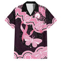 Australia Indigenous Family Matching Short Sleeve Bodycon Dress and Hawaiian Shirt Pink Ribbon Breast Cancer Butterfly Aboriginal Black - Aussie Hoodie