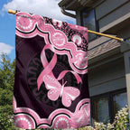 Australia Indigenous Garden Flag Pink Ribbon Breast Cancer Butterfly Aboriginal Black - Aussie Hoodie