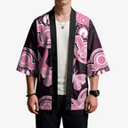 Australia Indigenous Kimono Pink Ribbon Breast Cancer Butterfly Aboriginal Black - Aussie Hoodie