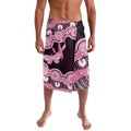 Australia Indigenous Lavalava Pink Ribbon Breast Cancer Butterfly Aboriginal Black - Aussie Hoodie